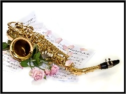 Róże, Saksofon, Nuty